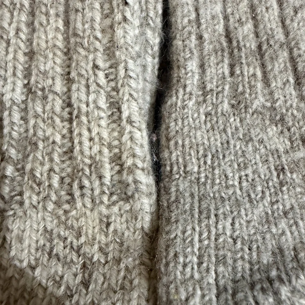 (2) merino wool knit‎ beige socks.  Below the calf. Size L/XL